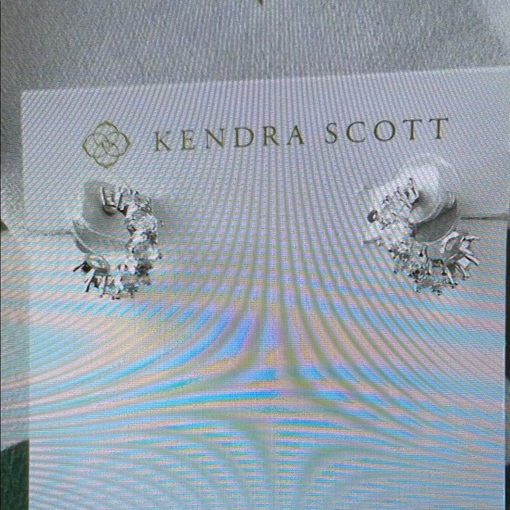 Silver Crystal Cluster Earrings